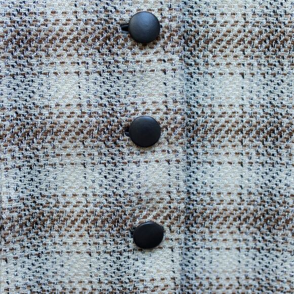 VTG Louis Féraud Wool Plaid Blazer Jacket Minimalist Old Money Parisian Style - Picture 7 of 10